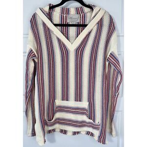 Ethereal Women's Baja Hoodie Sweater Size M Knit Boho Hippie Beach Festival